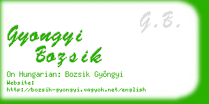 gyongyi bozsik business card
