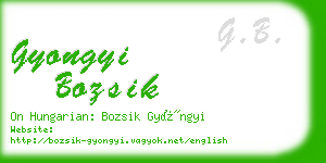 gyongyi bozsik business card